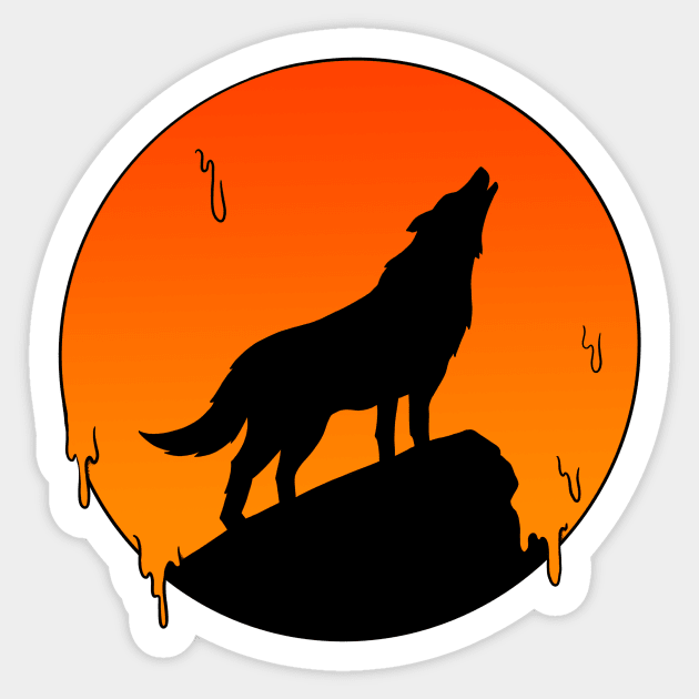 Wolf Sticker by coffeeman